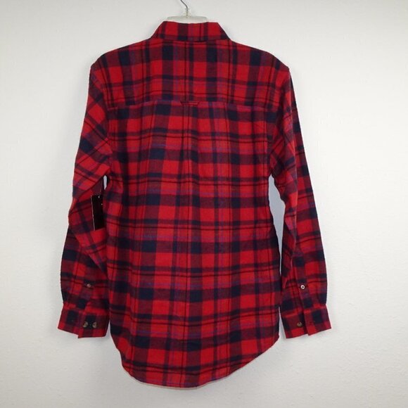 Realtree Flannel Shirt Men's Size S Red Plaid Long Sleeve Button-up - Picture 4 of 9